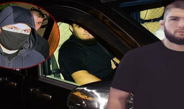 Kafes dövüşçüsü Khabib Nurmagomedov görüntülenmekten kurtulamadı!