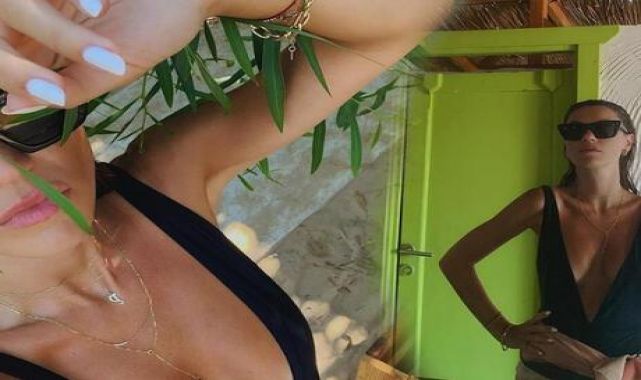 Yüsra Geyik tatil sezonunu kapatmadı