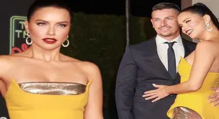 Adriana Lima yeni sevgilisiyle galada boy gösterdi