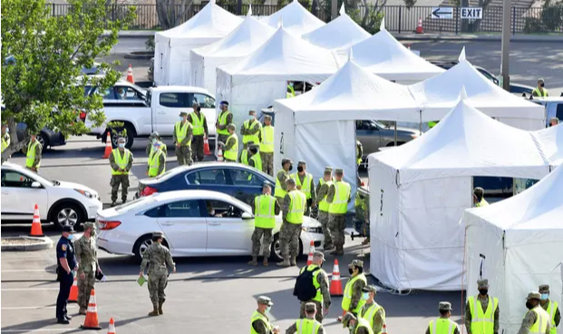 California'da Ulusal Muhafızlar İş Başında