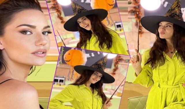 Haberler: Fahriye Evcen'den Cadılar Bayramı pozu! Kısa sürede binlerce yorum...