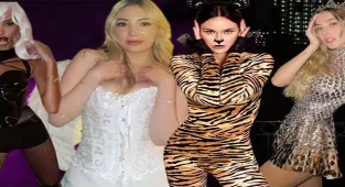 Ünlülerin dikkat çeken Cadılar Bayramı kostümleri
