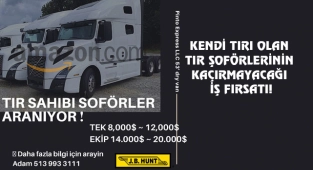ABD'de Tır Sahibi Şoförler Aranıyor