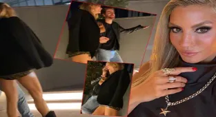 Çağla Şıkel gizemli arkadaşıyla gecelerde