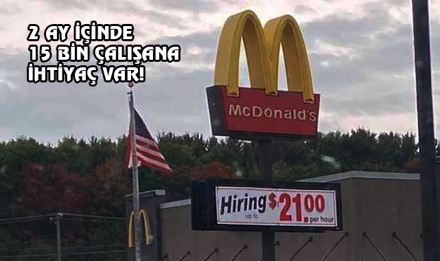 ABD'deki McDonald's Saatlik Ücreti 21 $ Oldu