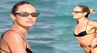 Candice Swanepoel Miami sahillerinde boy gösterdi