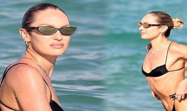 Candice Swanepoel Miami sahillerinde boy gösterdi