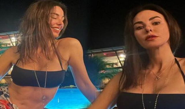 Defne Samyeli havuzda, kızları Altın Kelebek'te