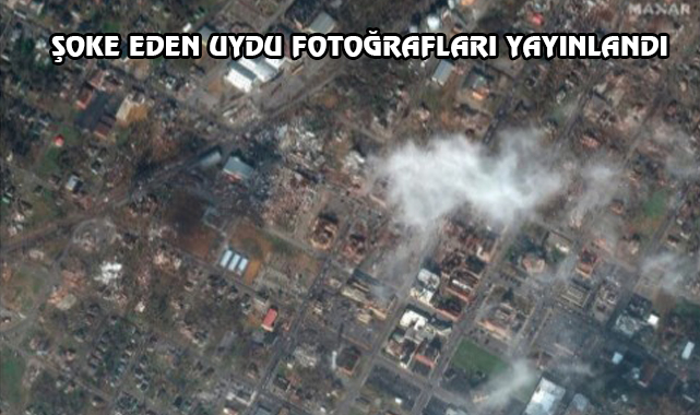 Kentucky'deki Felaketin Uydu Görüntüleri