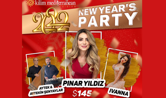 'Kilim Mediterranean Cuisine'de Yılbaşı Partisi