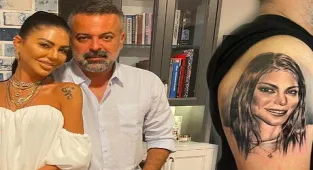 Ozan Baran, eşi Süreyya Yalçın'ın yüzünü koluna kazıttı!