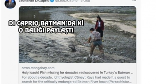 Leonardo Li Caprio Batman Çöpçü Balığını Paylaştı