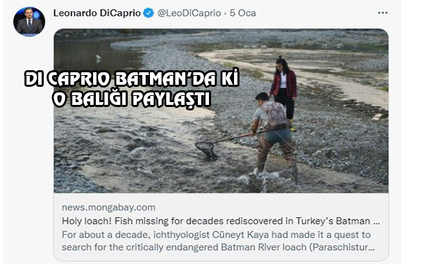 Leonardo Li Caprio Batman Çöpçü Balığını Paylaştı