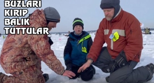 Minnesota'da Donan Gölde Balık Tutma Yarışı