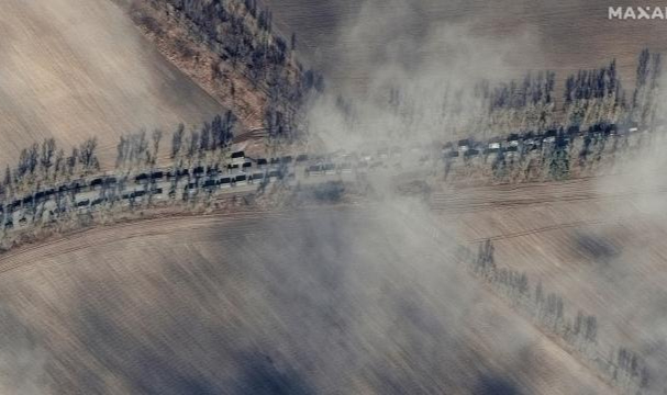 ABD'li Uydu Şirketinden Putin'in Askeri Konvoyu