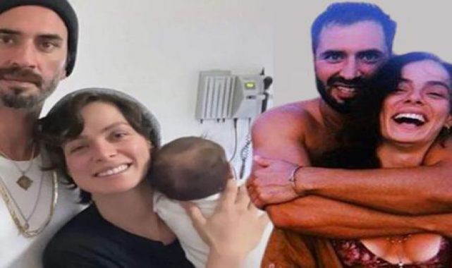 Özge Özpirinçci'nin eşi Burak Yamantürk'ten kızları Mercan ile aile pozu