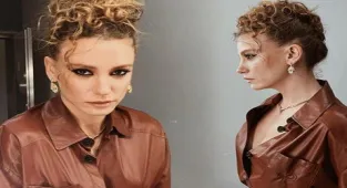 Serenay Sarıkaya'dan kulis pozları