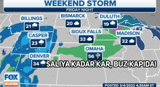 ABD'de Bu Haftasonu 2 Kar Fırtınası Bekleniyor!