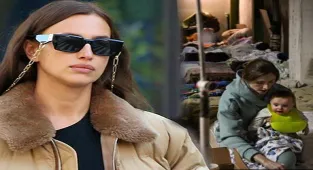 Rus model Irina Shayk Ukrayna'daki görüntülere kayıtsız kalamadı