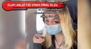Yanındaki Yolcu Porno İzleyen Kız FirstClass'a Alındı