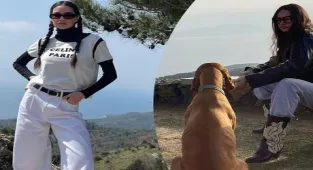 Yasemin Özilhan, Kaz Dağları'nda stres atıyor!