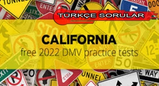California Ehliyet Sınavında Çıkan Sorular
