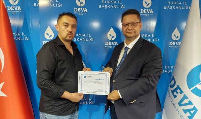 DEVA'nın Bursa Büyükorhan'daki ilçe başkanı istifası ile ilgili açıklama