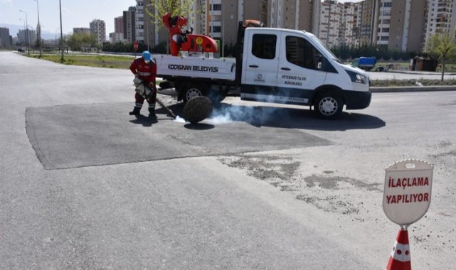 Kayseri Kocasinan'da haşereyle mücadele