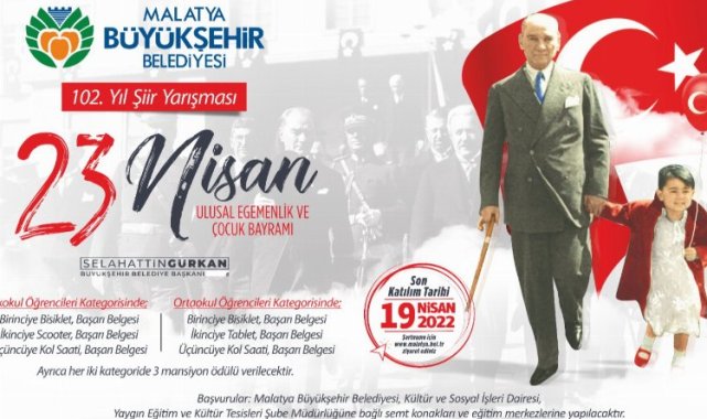 Malatya'da 23 Nisan'a özel şiir yarışması