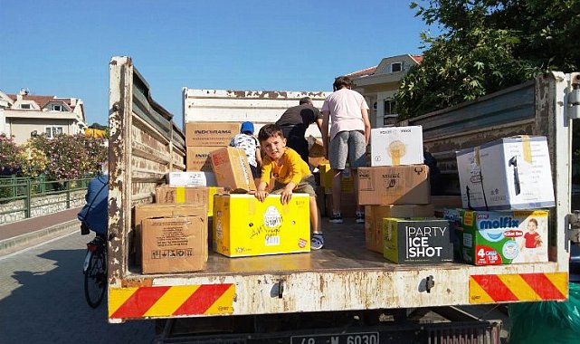 Marmaris Belediyesi, yardım toplama yerini tahliye ettirdi