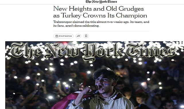 Trabzonspor New York Times'in Manşetinde...