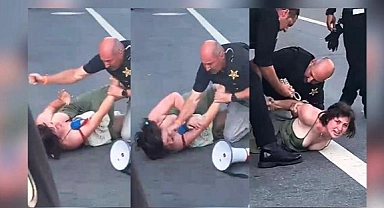 Biden'ı Protesto Eden Kadına Sert Müdahale