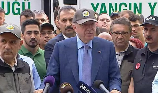 Cumhurbaşkanı Erdoğan: Yangın büyük oranda kontrol altına alındı