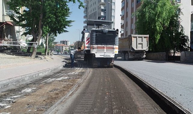 Kayseri Talas'ta yollar yenileniyor