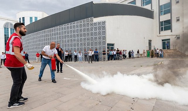 Malatya'da MASKİ yangın eğitiminde