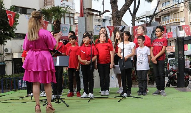 Manisa'da çocuklar 'doğa' için söyledi