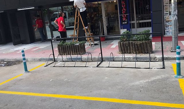 Manisa'da motosiklet ve bisikletler için yeni park noktaları