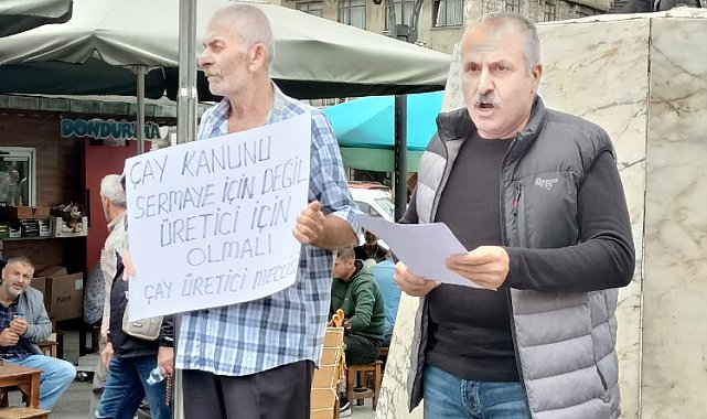 Rize Pazar'da 'çay kanunu' protestosu