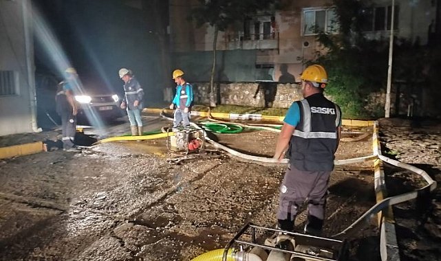 Sakarya Ferizli'de su baskınına SASKİ müdahalesi