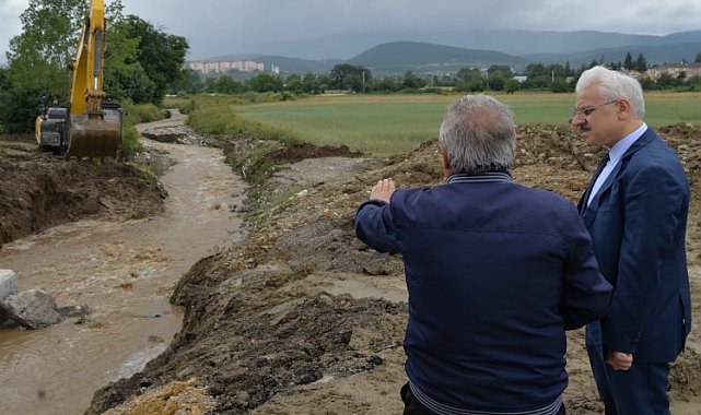 Vali Kılıç, taşkın sonrası çalışmaları yerinde inceledi