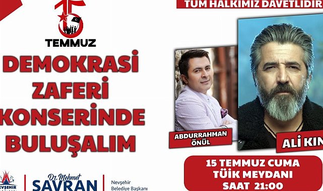 Ali Kınık Nevşehir'de konser verecek