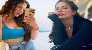 Demet Özdemir'den tekne pozları