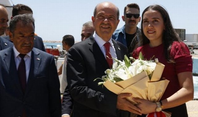 KKTC Cumhurbaşkanı Ersin Tatar Taşucu Limanı'nda