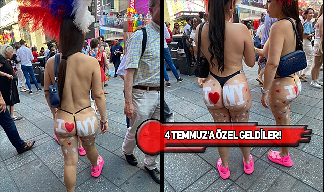 Times Meydanı'nda Çıplak Kızılderili Kızlar