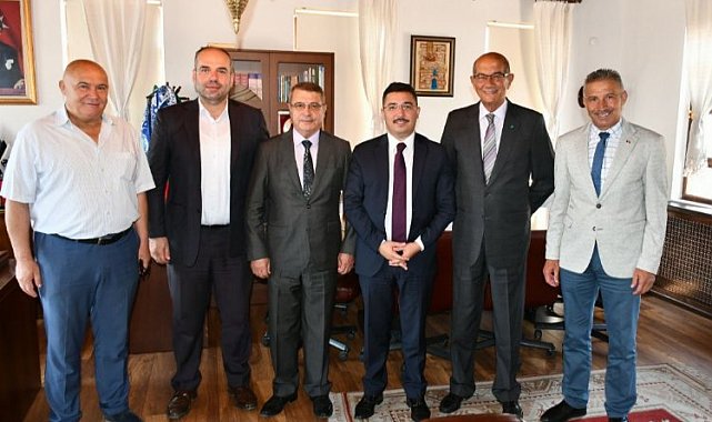 Bursa'da esnaf başkanlarından Mudanya Kaymakamı Ayhan Terzi'ye ziyaret