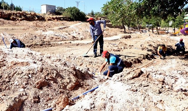 Diyarbakır Kocaköy'de Millet Bahçesi'nde çalışmalar sürüyor