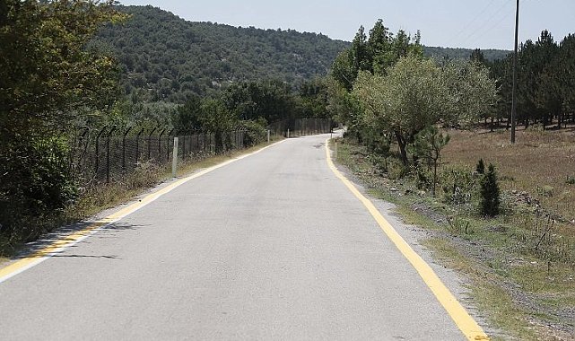 Kütahya'da yol çizgi çalışması tam gaz