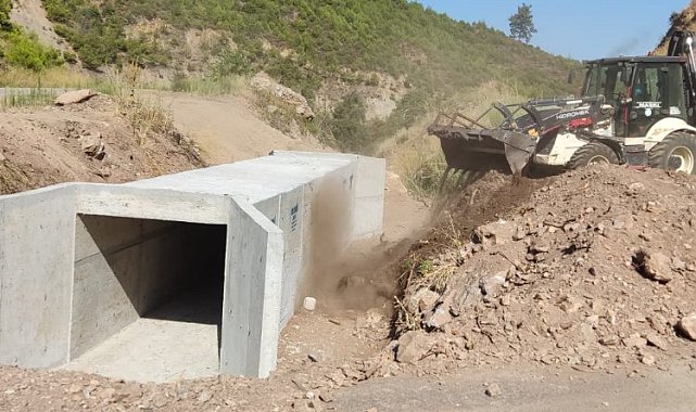 Manisa Ahmetli'de menfez çalışması