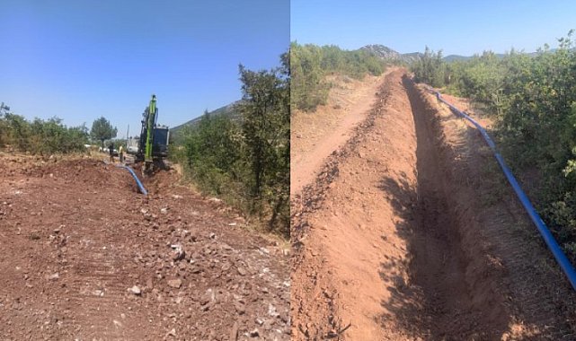Manisa Akhisar'da bin 900 metrelik içme suyu hattı