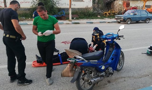 Bilecik Pazaryeri'nde köpeğe çarpan motosiklet sürücüsü yaralandı